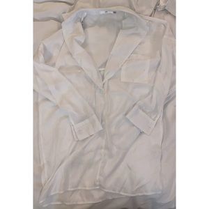 Missguided sheer deep open front top